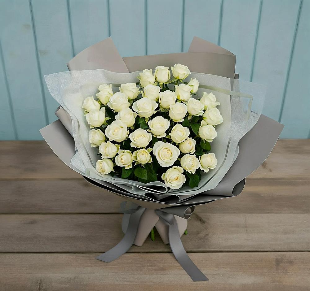 Букет Белоснежная нежность в Шире