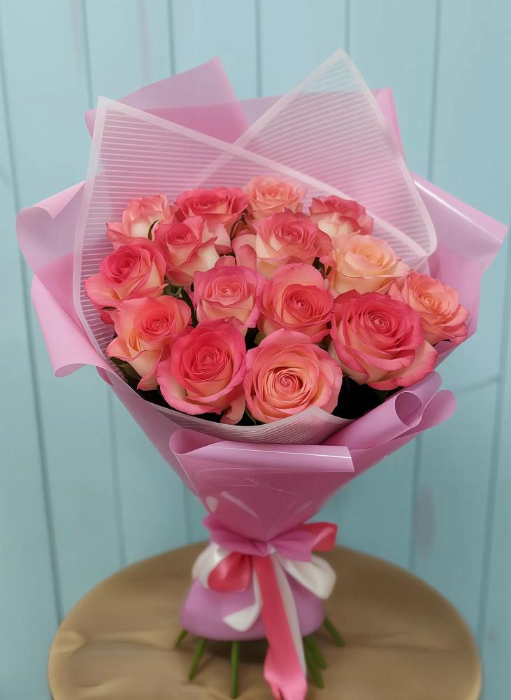 Букет 15 Розовых роз Равель в Шире
