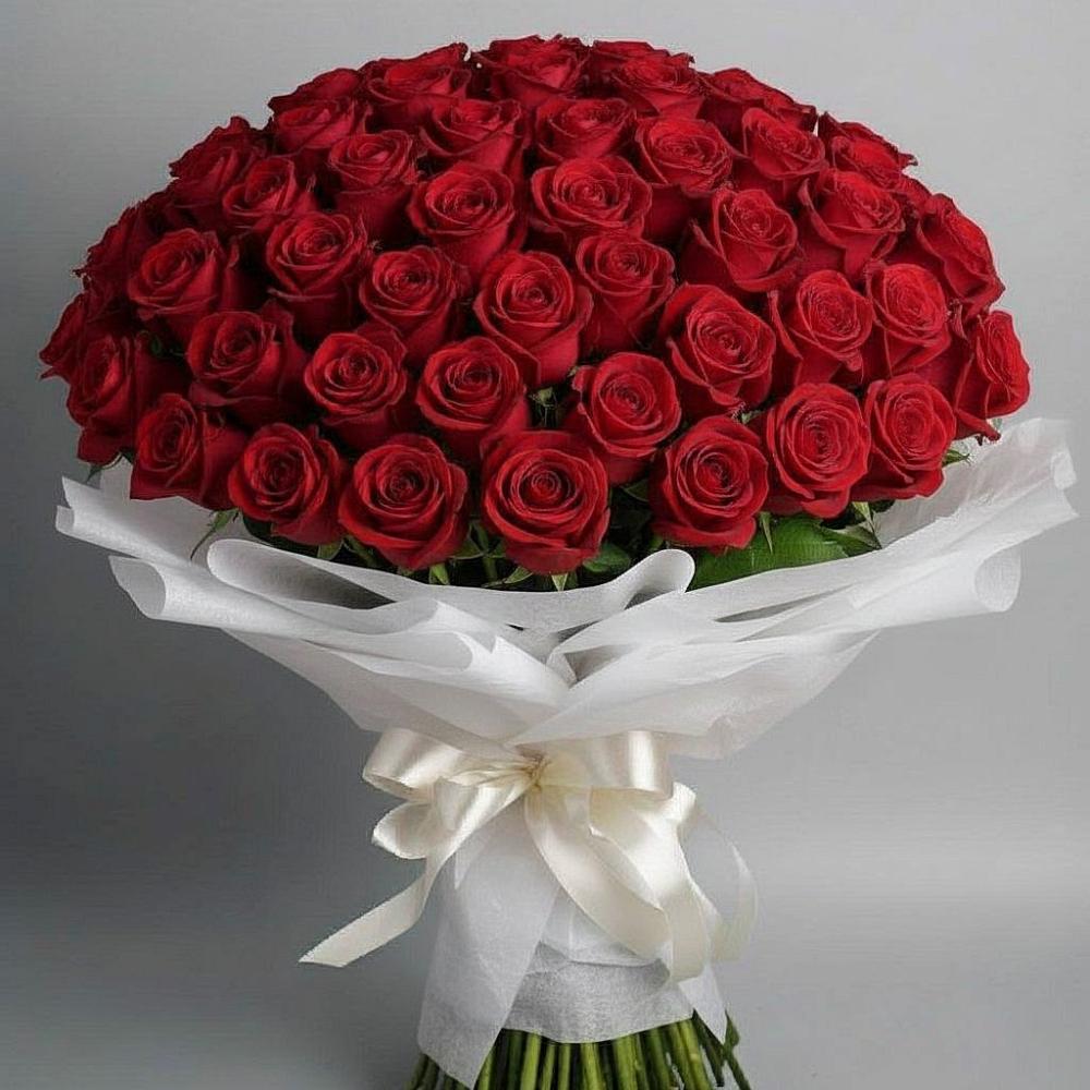 Букет 101 Красная роза Блэк Мэджик в Шире