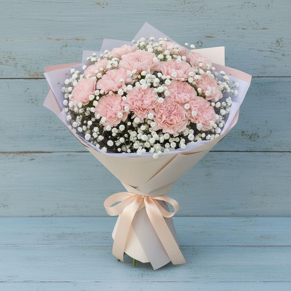 Букет цветов из: Гвоздики в Шире