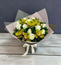 Букет цветов из:  Орхидеи и Розы в Шире