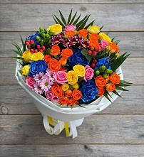 Букет цветов из:  Розы и Хризантемы #REPLACE_PRED# Шире