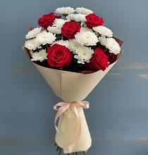 Букет цветов из:  Розы и Хризантемы в Шире