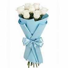 Букет 7 белых роз Проуд в Шире