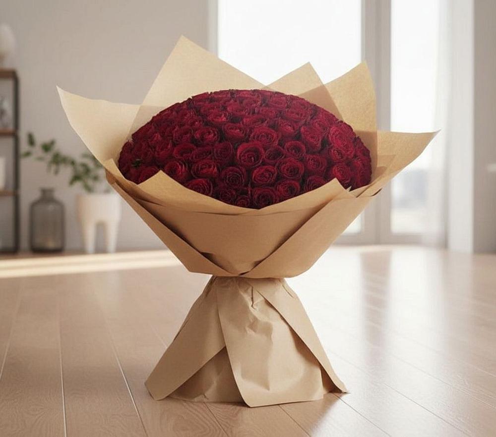 Букет 101 Красная роза в Шире