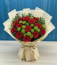 Букет цветов из:  Розы и Хризантемы в Шире