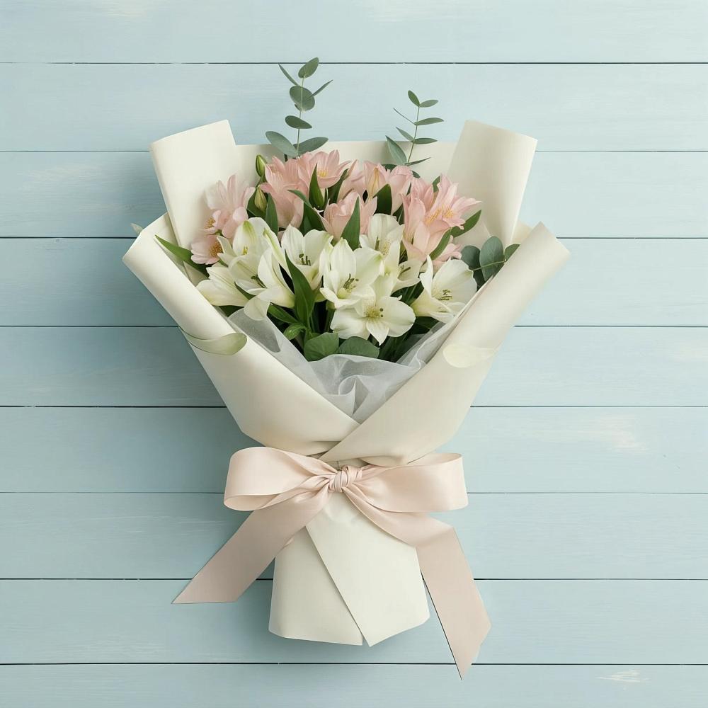 Букет цветов из: Альстромерии в Шире