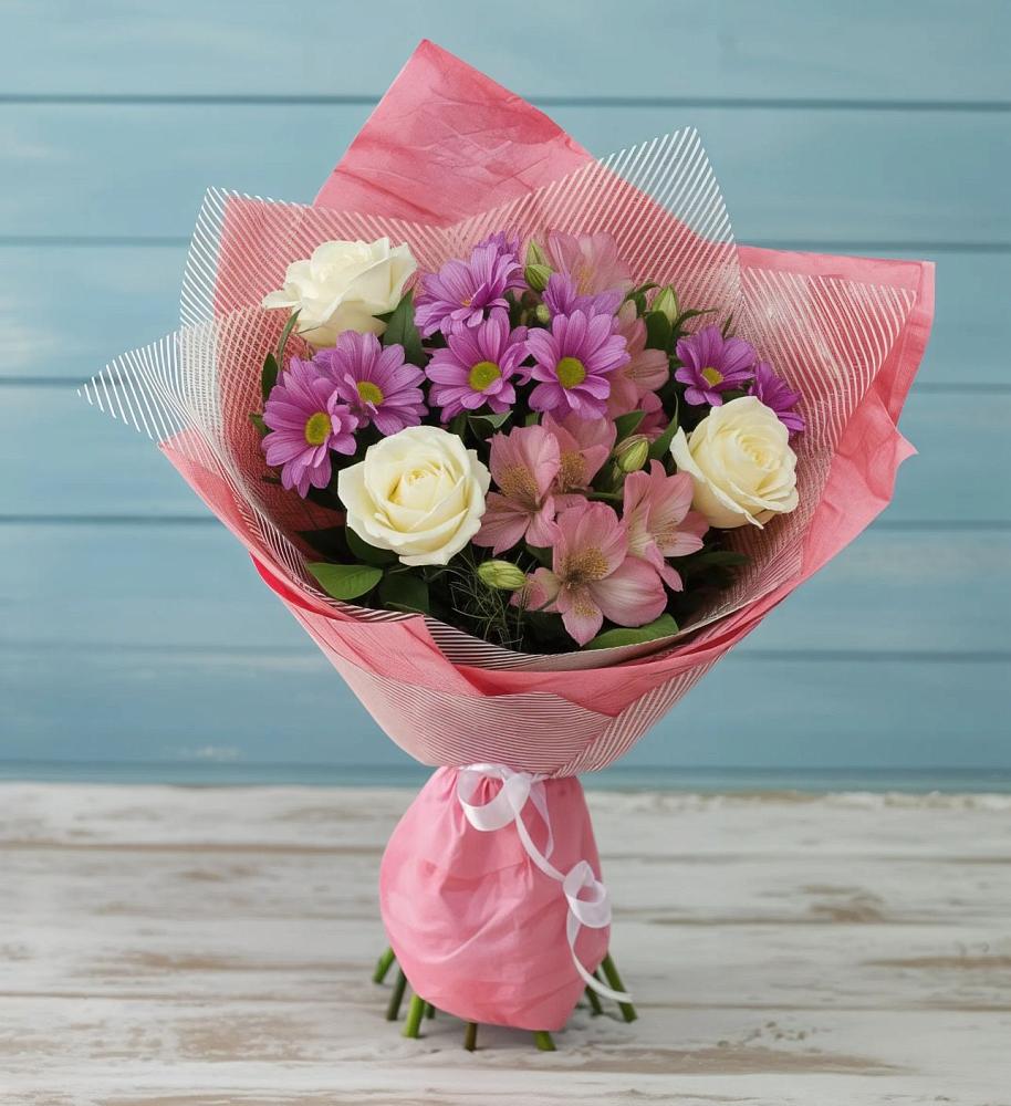 Букет цветов из: Герберы в Шире