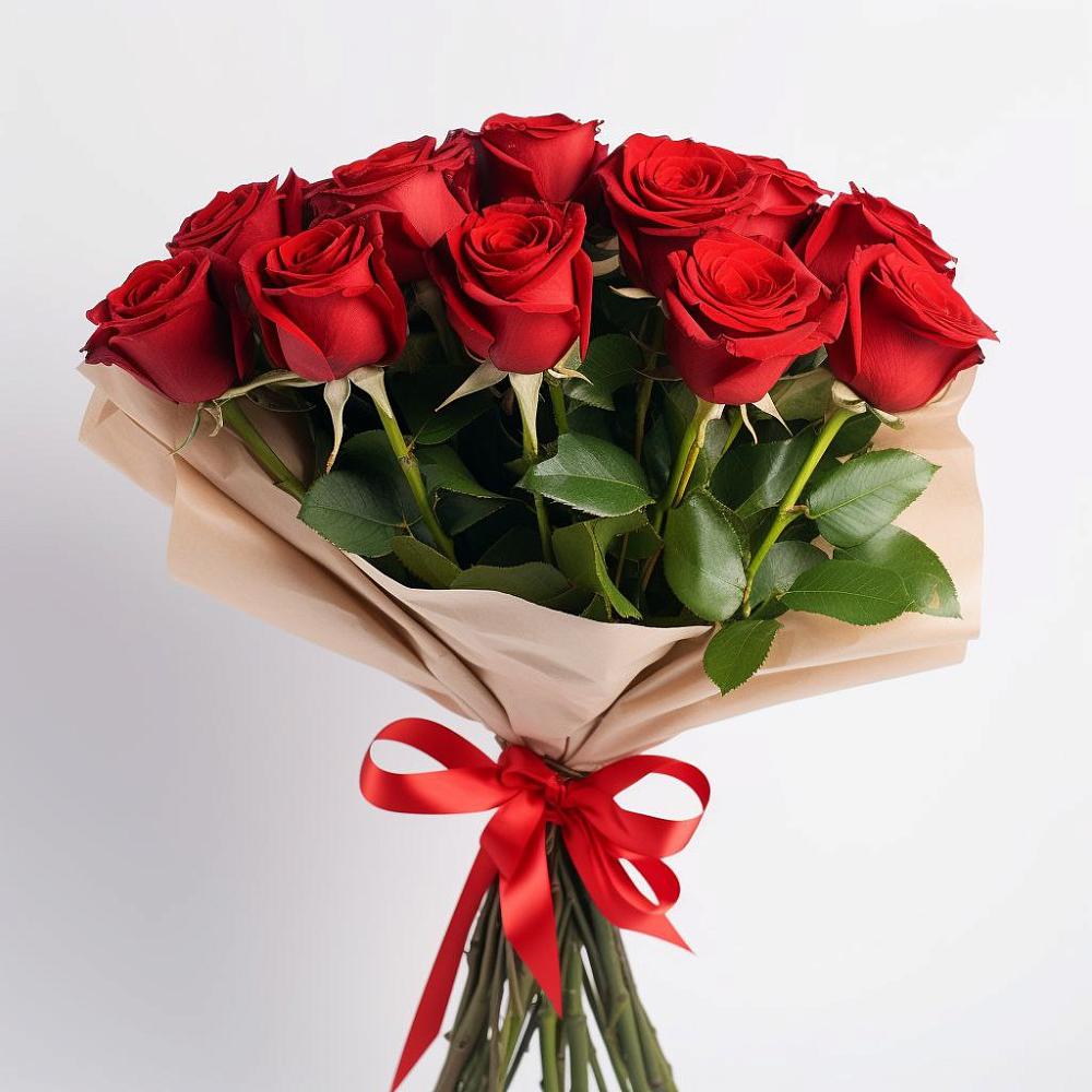 Букет 11 Красных роз Эдлесс Лав в Шире