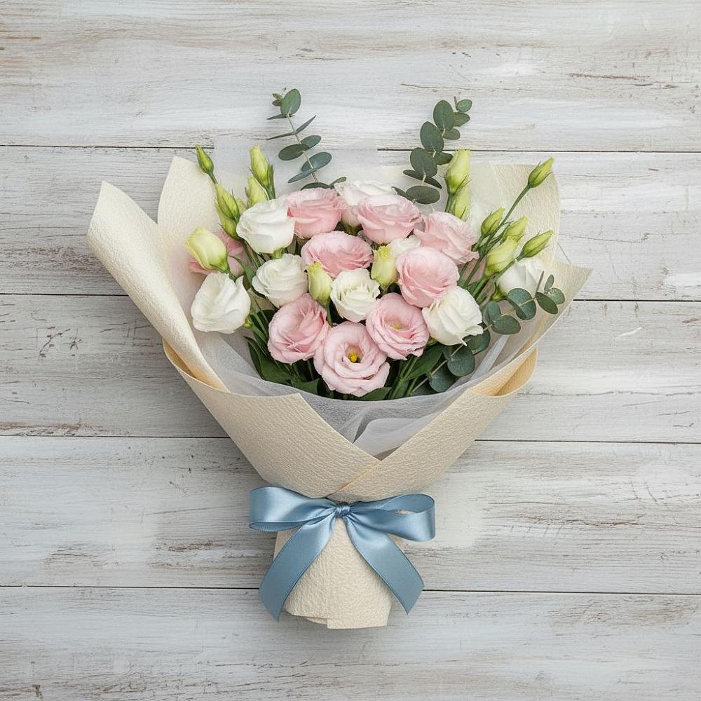 Букет цветов из: Лизиантусы в Шире